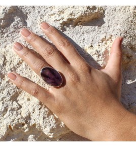 bague améthyste argent