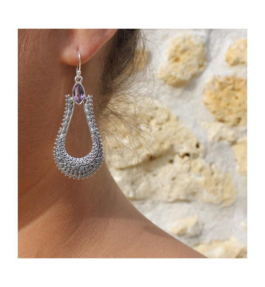 boucles amethyste