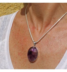 pendentif améthyste naturelle