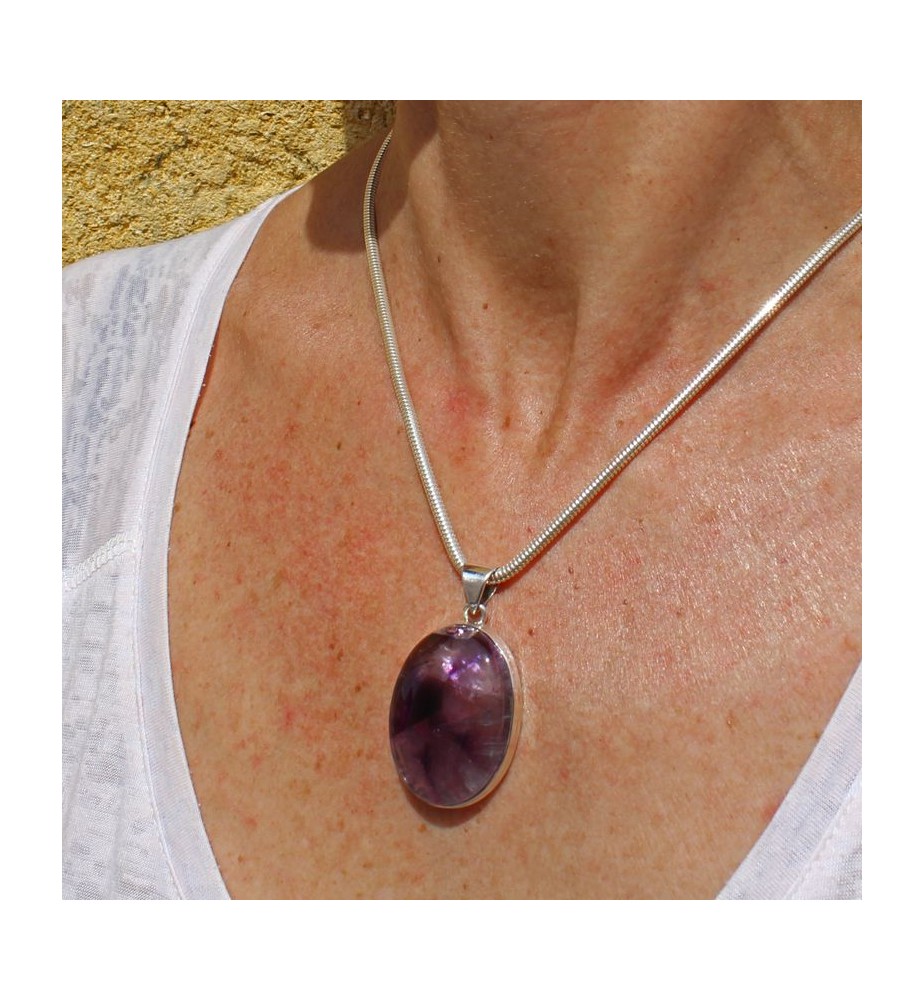 pendentif améthyste naturelle