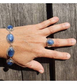 bracelet cyanite bleue