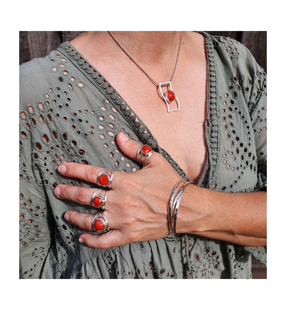 pendentif corail rouge ancien