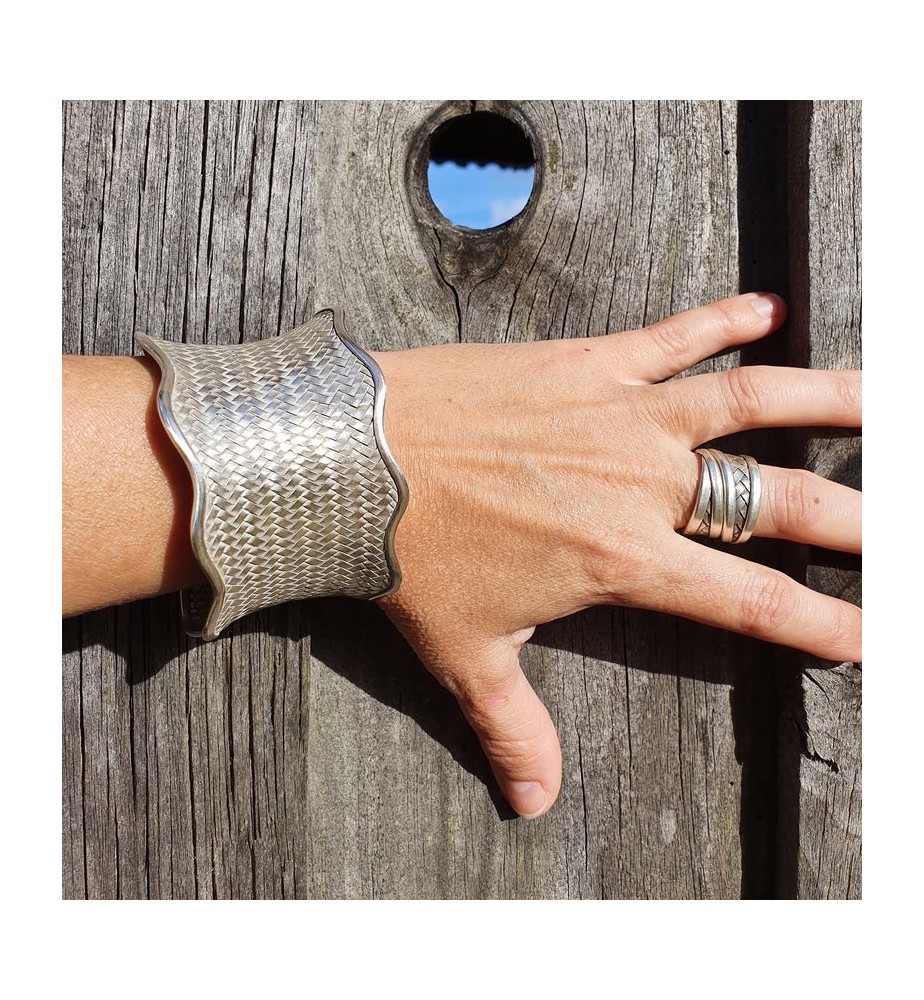 bague argent tressé femme