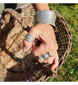 bague argent tressée
