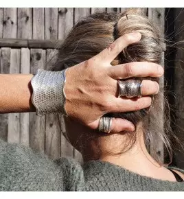 bague ethnique argent tressé