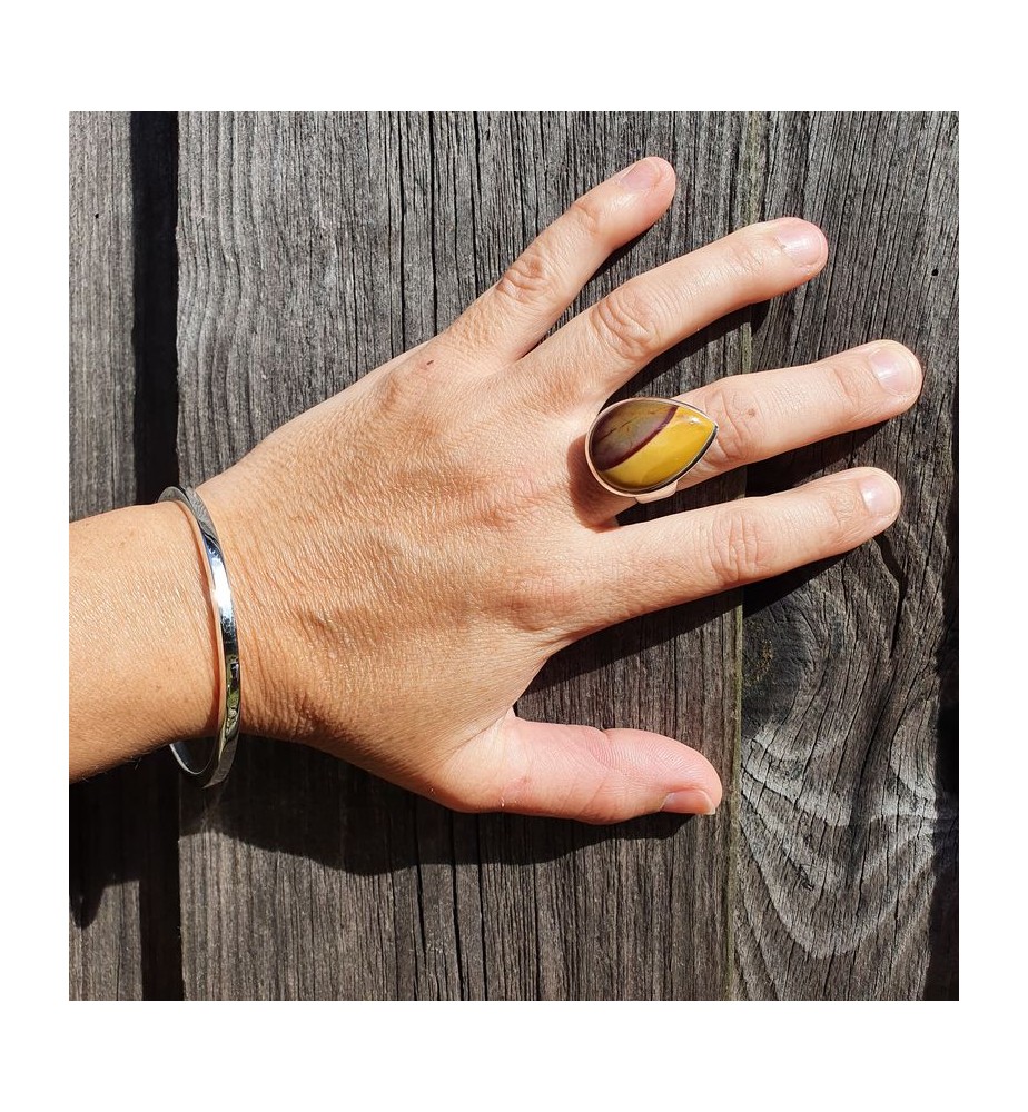 jonc argent massif femme