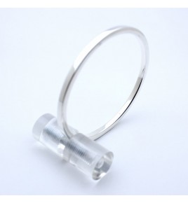 jonc argent massif plein