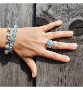 aigue marine bague