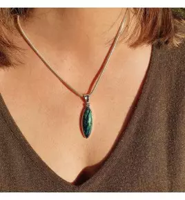azurite malachite pendant