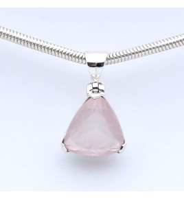 pendentif quartz rose argent