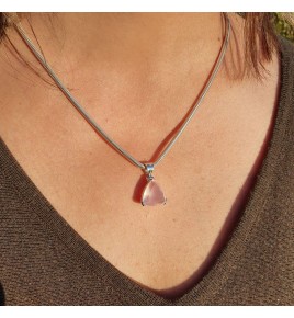 pendentif pierre quartz rose
