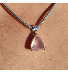 pendentif quartz rose