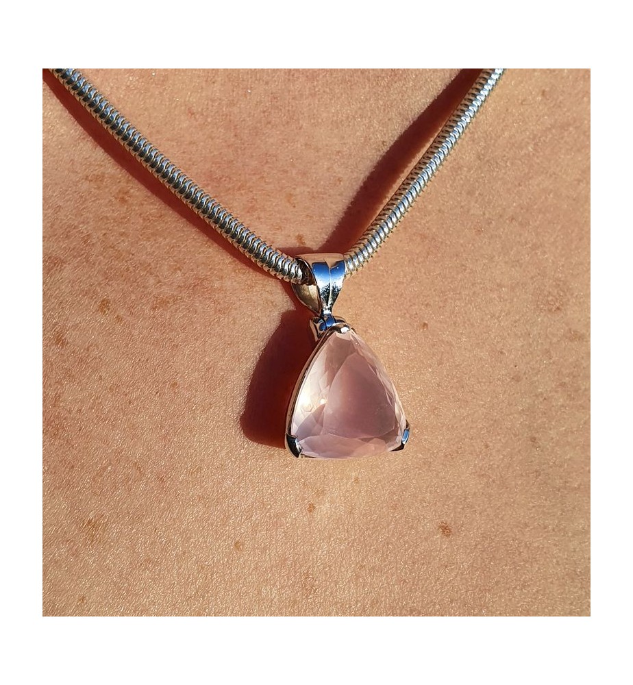 pendentif quartz rose