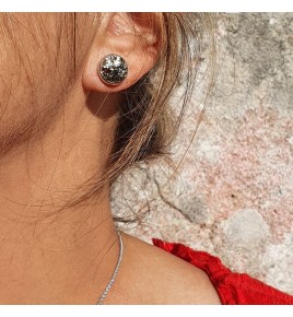 boucles d'oreilles pyrite