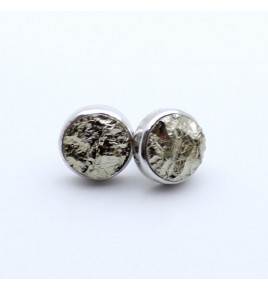 boucles d'oreilles pyrite