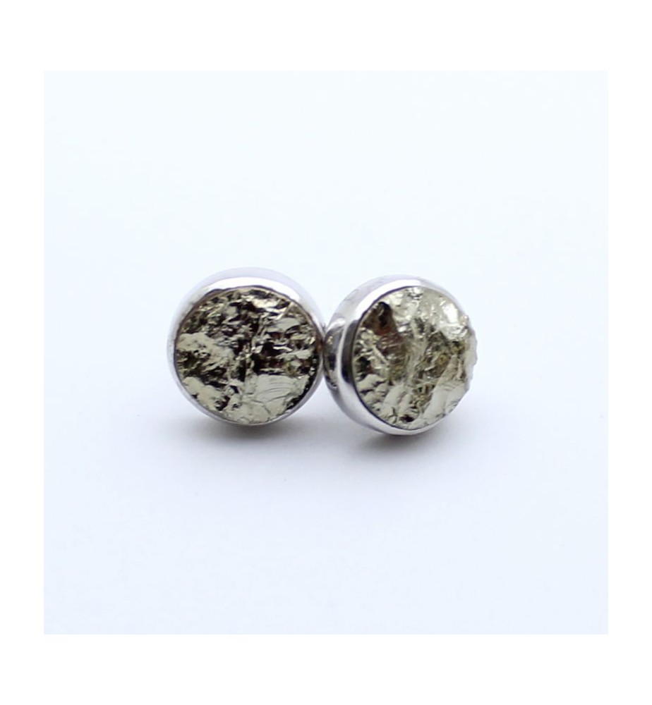 boucles d'oreilles pyrite