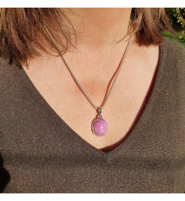 pendentif argent rubis