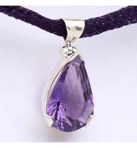 pendentif améthyste goutte