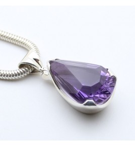pendentif améthyste argent