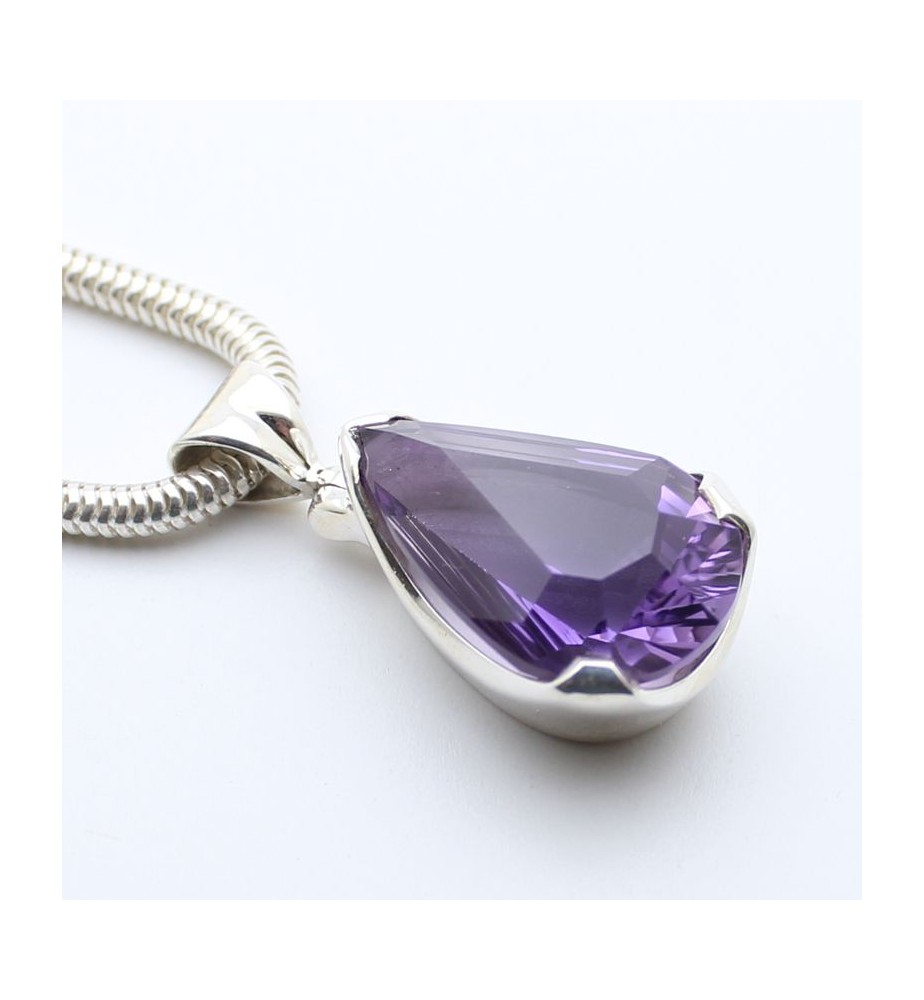 pendentif améthyste argent