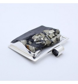 pendentif ardoise pyrite