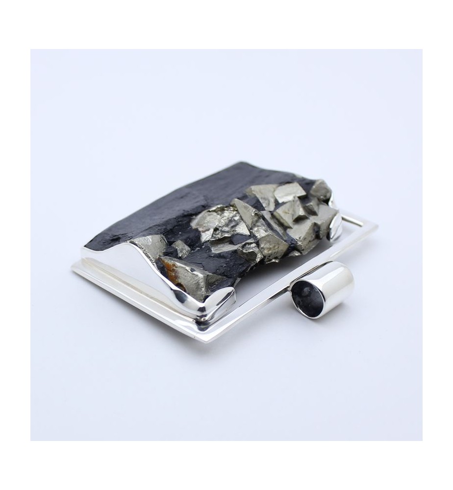 pendentif ardoise pyrite