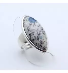 bague argent pierre bleu