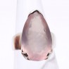 bague quartz rose argent