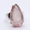 bague quartz rose facetté