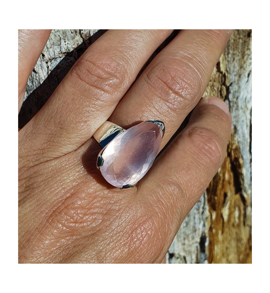 bague quartz rose