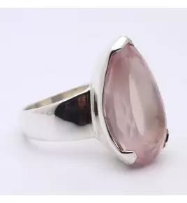 quartz rose bague