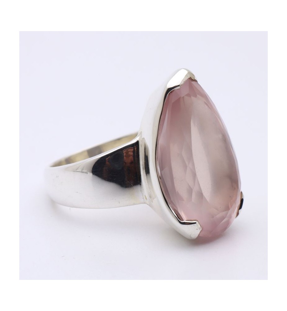 quartz rose bague