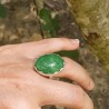 bague argent jade vert