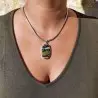 pendentif jaspe orbiculaire argent