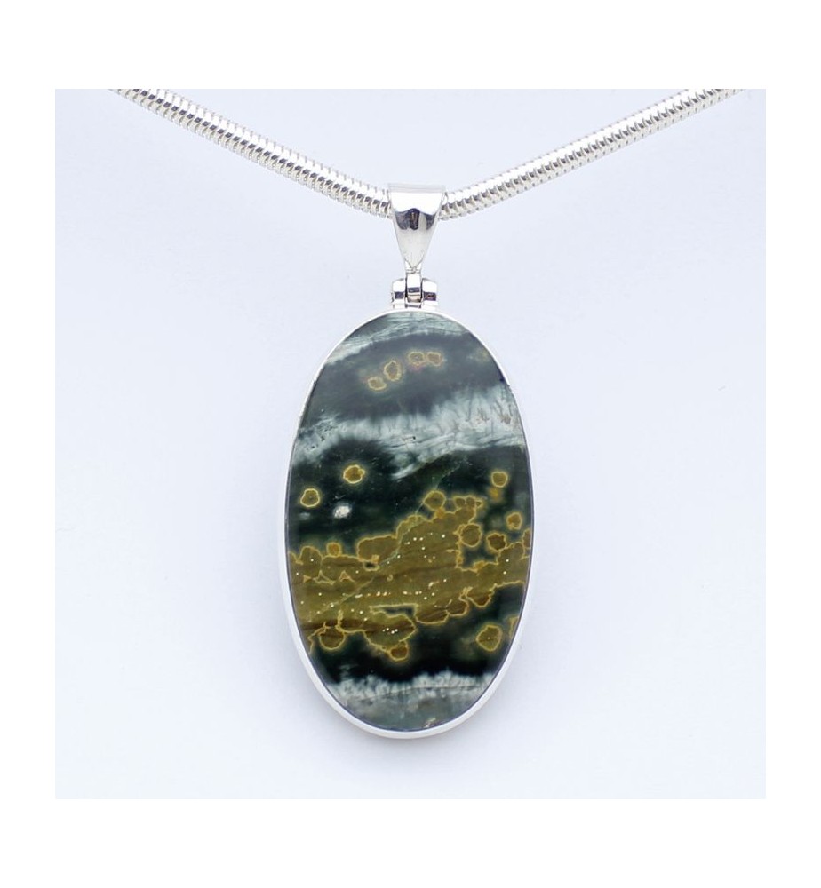 pendentif jaspe océan
