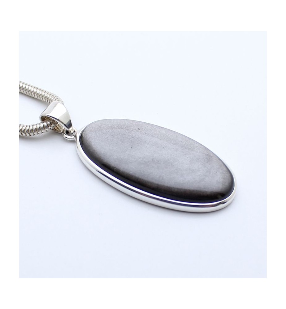 pendentif pierre grise