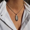 pendentif argent et pierre fine