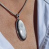 obsidienne argentée pendentif