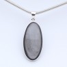 pendentif argent pierre grise