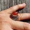 bague argent cornaline
