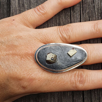 bague pyrite femme