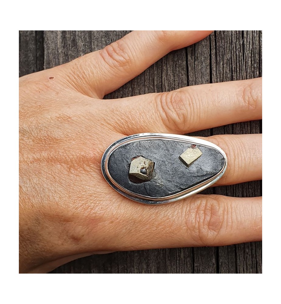 bague pyrite femme