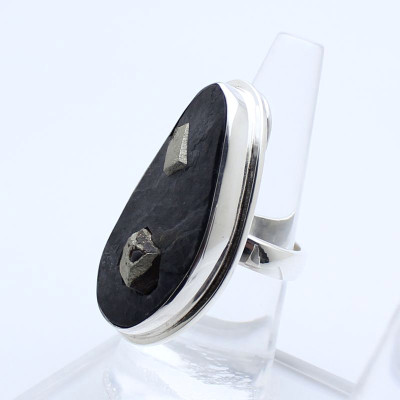 ardoise pyrite bague