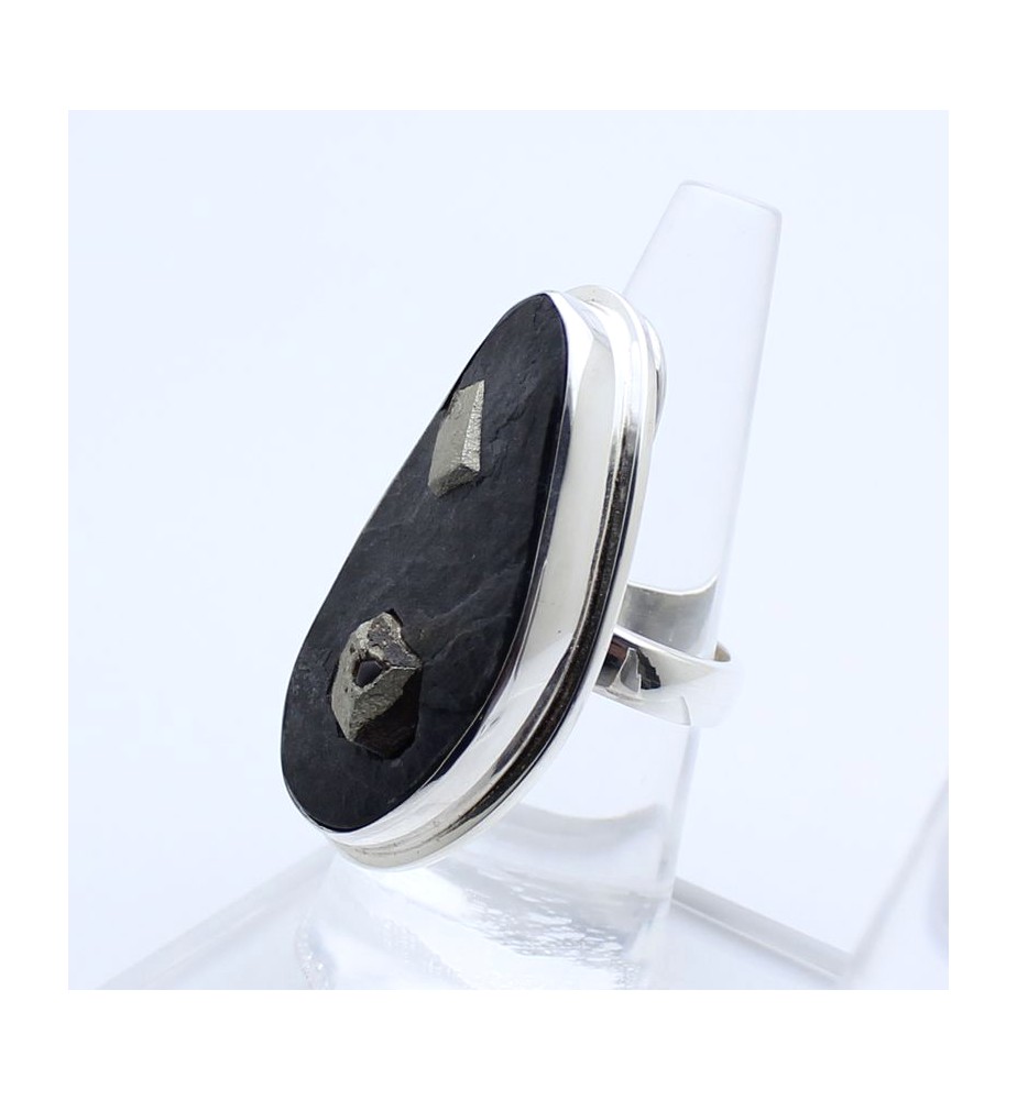 ardoise pyrite bague