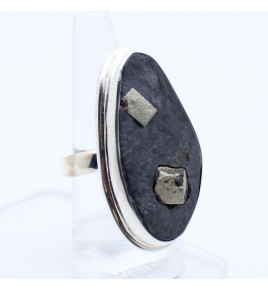 pyrite ardoise bague