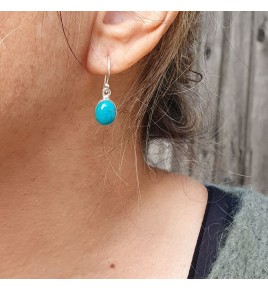 boucles d'oreilles turquoise