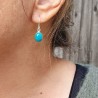 boucles d'oreilles argent turquoise