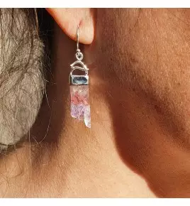 boucles d'oreilles améthyste argent