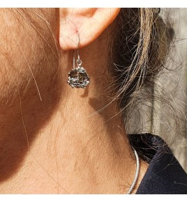 boucles d'oreilles pyrite
