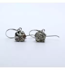 boucles d'oreilles pyrite